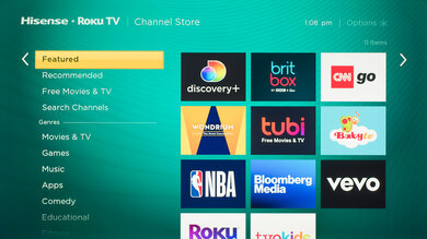 Hisense U800GR 8k Apps Picture