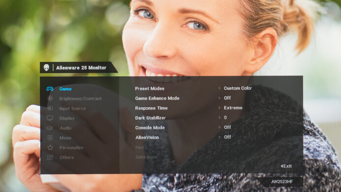 Dell Alienware AW2523HF OSD Picture