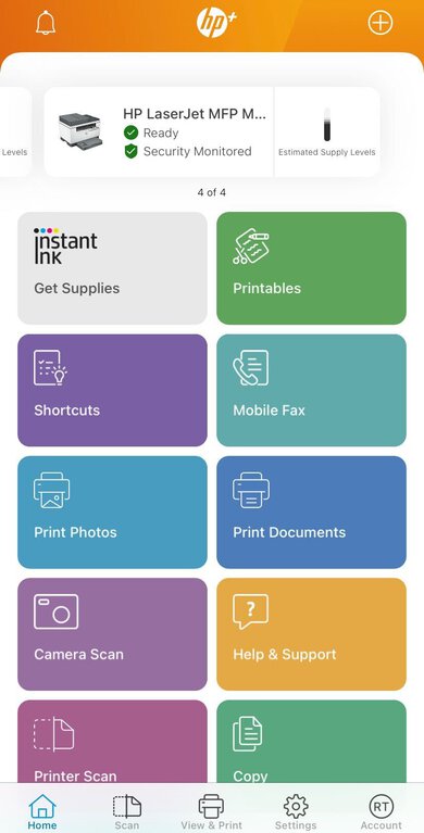 HP LaserJet MFP M234sdwe App Printscreen