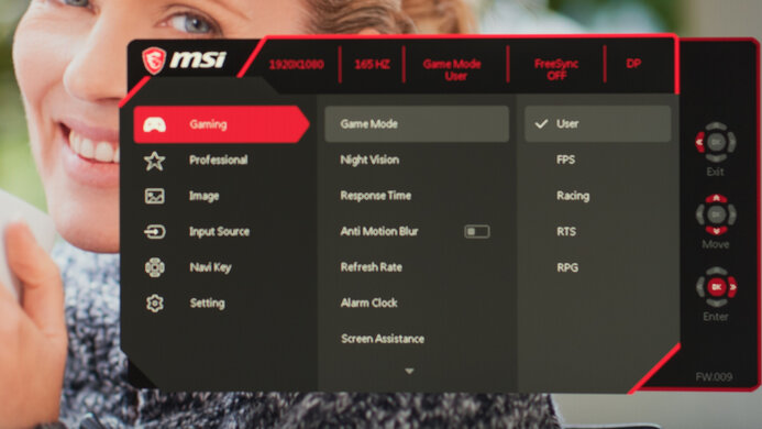MSI Optix G27C4 OSD Picture