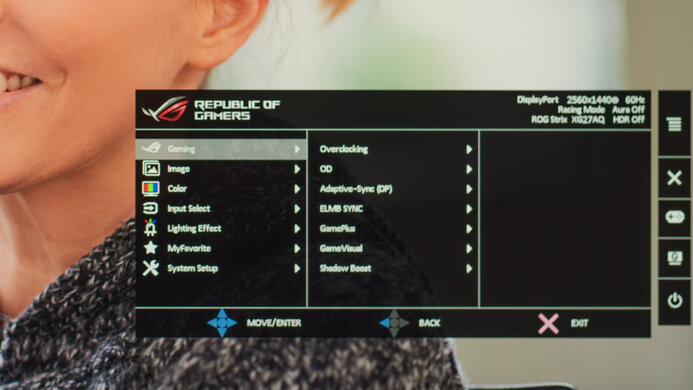 ASUS ROG Strix XG27AQ OSD Picture