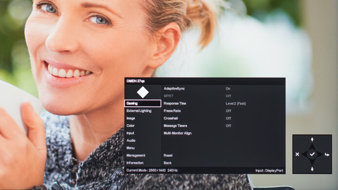 HP OMEN 27qs OSD Picture