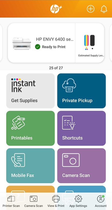 HP ENVY 6455e App Printscreen