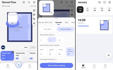 Narwal Flow Companion App Screen Grabs