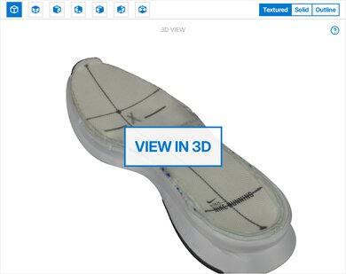 Nike Run Swift 3 3D Model Internal