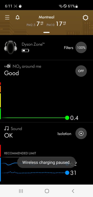 Dyson Zone Wireless App Picture