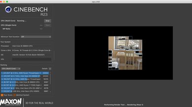 Apple MacBook Pro 16 (2019) Cinebench R23 Photo
