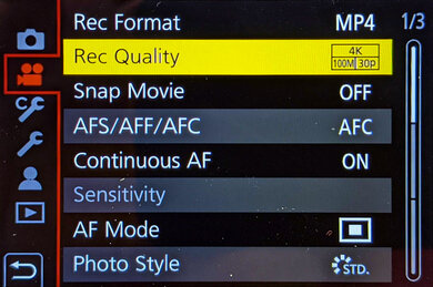 Panasonic LUMIX ZS80 Screen Menu Picture