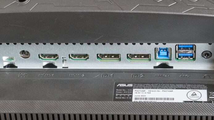 ASUS ROG Swift PG27UQR Inputs 1