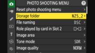 Nikon Z 5II Screen Menu Picture