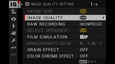 Fujifilm X-S20 Screen Menu Picture