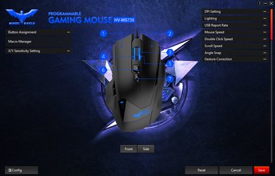 Havit HV-MS735 Software settings screenshot