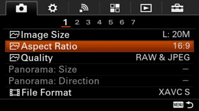 Sony α6000 Screen Menu Picture