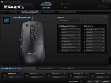 ROCCAT Burst Core Software settings screenshot