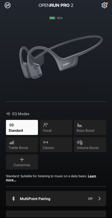 Shokz OpenRun Pro 2 Bone Conduction App Picture