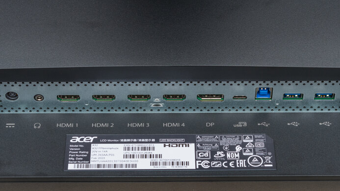 Acer ‎Predator X32 Fpbmiiiiphuzx Inputs 1