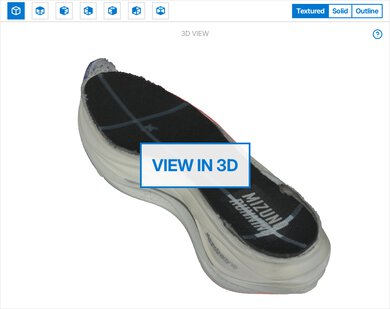 Mizuno Wave Rebellion Flash 3 3D Model Internal