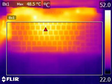 MSI Katana A15 AI (2024) Keyboard Temps Picture