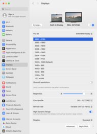 Dell S2725QC macOS Screenshot