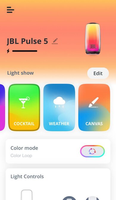 JBL Pulse 5 App Picture