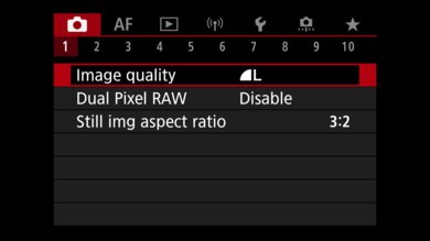 Canon EOS R10 Screen Menu Picture