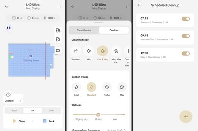 Dreame L40 Ultra Companion App Screen Grabs