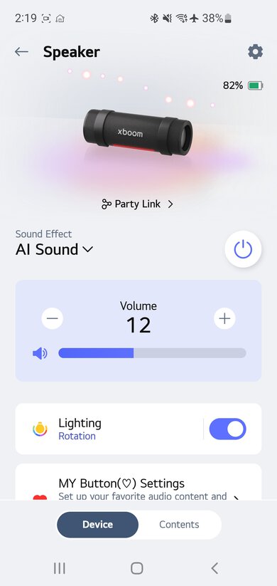 LG xboom Grab App Picture