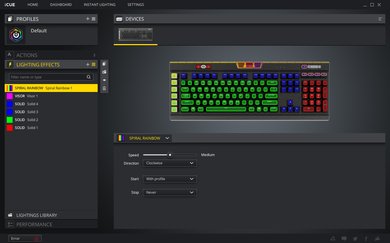 Corsair K95 PLATINUM Software Picture