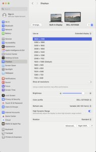 Dell S2725QS macOS Screenshot