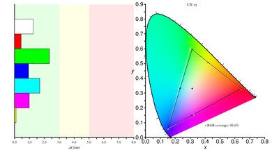 Dell U4919DW Color Gamut sRGB Picture