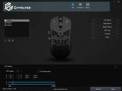 G-Wolves Hati HT-M Classic Edition Software settings screenshot
