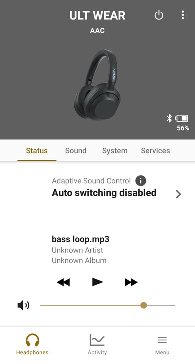 Sony ULT WEAR App Picture