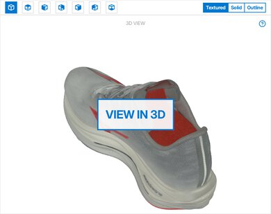 Mizuno Wave Rebellion Flash 3 3D Model Full Shoe