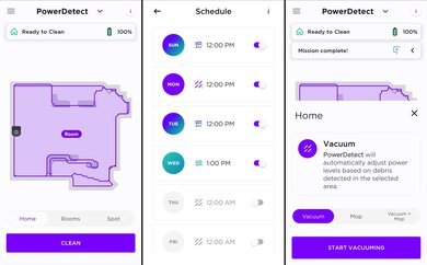 Shark PowerDetect RV2820ZE Companion App Screen Grabs