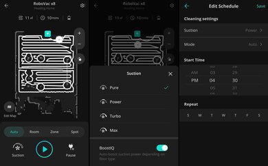 eufy RoboVac X8 Companion App Screen Grabs