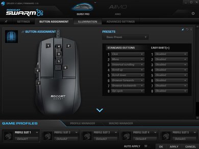 ROCCAT Burst Pro Software settings screenshot