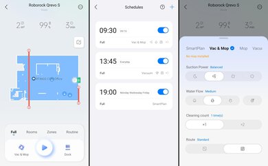 Roborock Qrevo S Companion App Screen Grabs