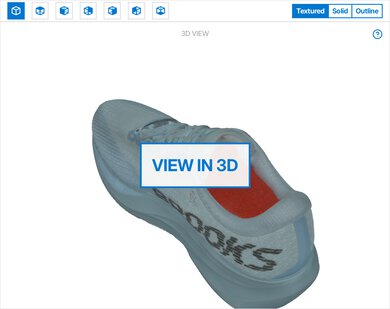 Brooks Ghost Amp 3D Model Full Shoe