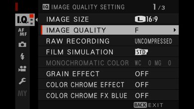 Fujifilm X100V Screen Menu Picture