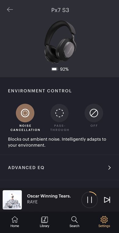 Bowers & Wilkins Px7 S3 App Picture
