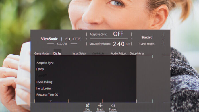 ViewSonic Elite XG270 OSD Picture
