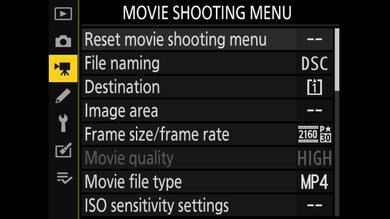 Nikon D780 Screen Menu Picture