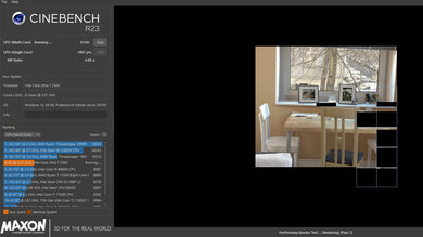 Lenovo Yoga Slim 7i Aura Edition 15 (2024) Cinebench R23 Photo