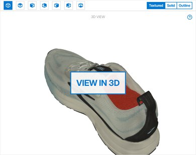 Brooks Trace 4 3D Model Full Shoe