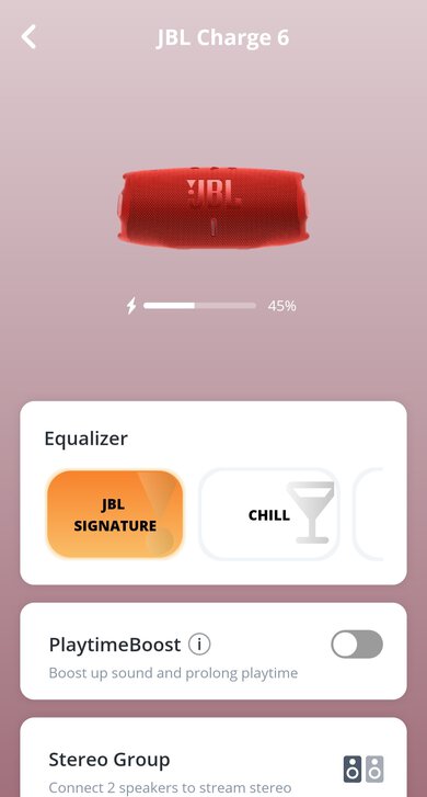 JBL Charge 6 App Picture