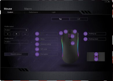 DELUX M625 Software settings screenshot