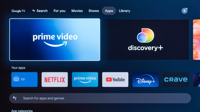 Sony A95K OLED Apps Picture
