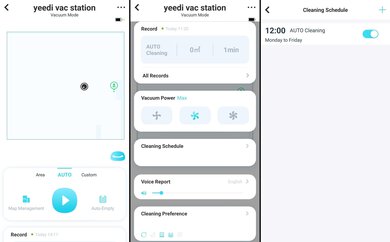 yeedi vac station Companion App Screen Grabs