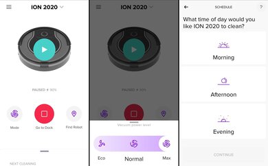 Shark ION Robot AV752 Companion App Screen Grabs