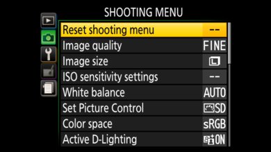 Nikon D3500 Screen Menu Picture
